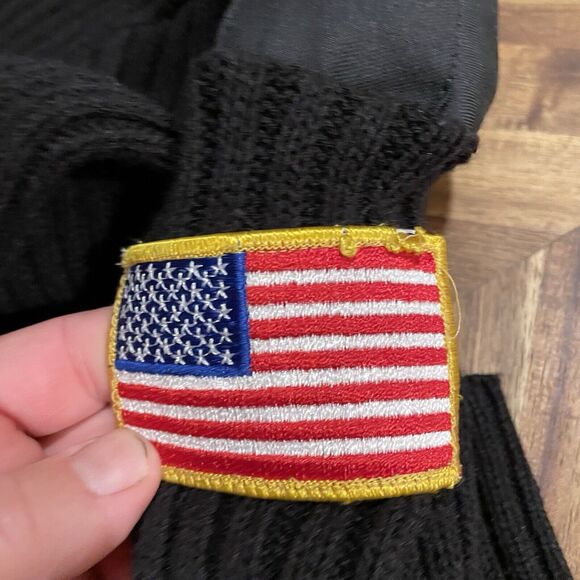 Stars and Stripes Woolover Sweater Military Security USA Made Large‎ Note - Picture 7 of 8